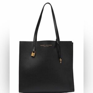 PRISTINE Marc Jacobs Grind Black Tote with Gold Accents